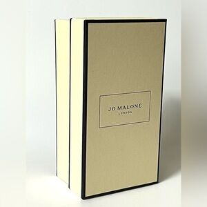 Jo Malone London EMPTY Perfume Gift Box Cream w/Black Bow Vanity Decor 6.5x3.5"